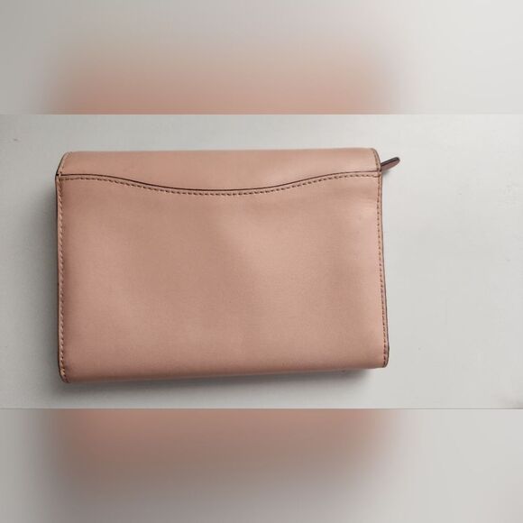 🌸Kate Spade Smooth Leather Clutch Large Wallet -Soft Pink - Picture 2 of 13